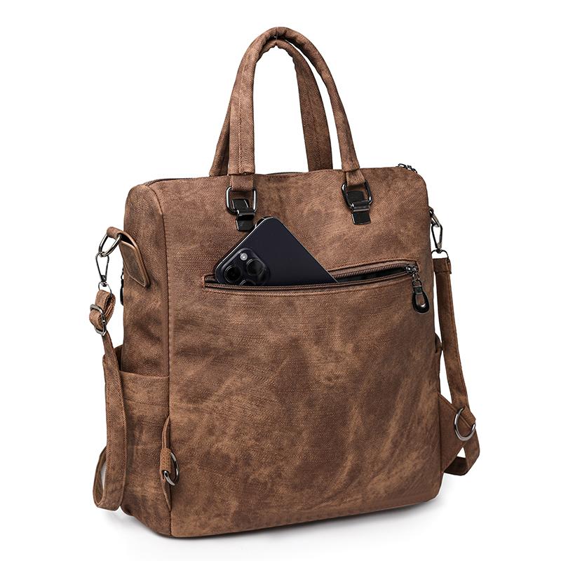 Multifunkční batoh dámský měkká kůže taška přes rameno kabelka