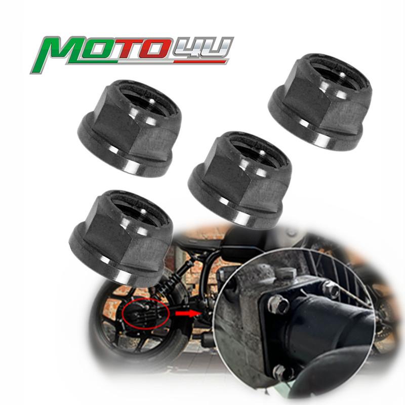 MOTO4U For BMW R65 R75 R80 R90 R100 4PCS Cafe Racer Single Arm Shift Drive Nut M10 Titanium Motorcycle Parts