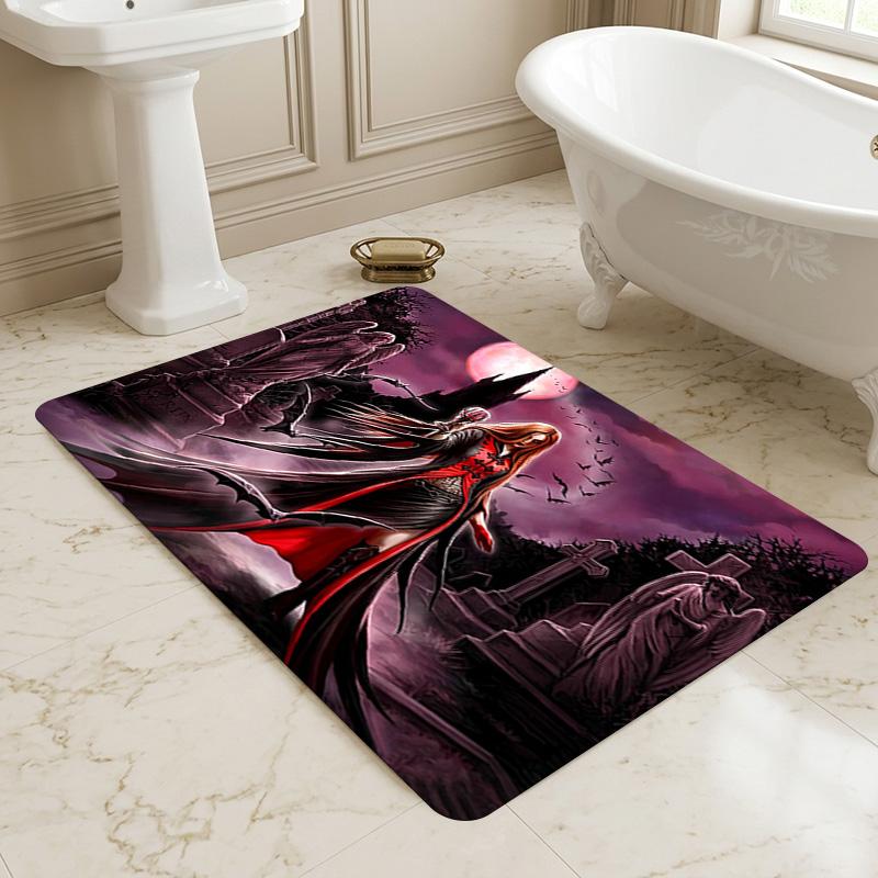 Vampire Night Living Room Nonslip Area Rug Soft Carpet For Bedroom Game Playroom Sofa Office Home Decor Doormat Christmas Gift