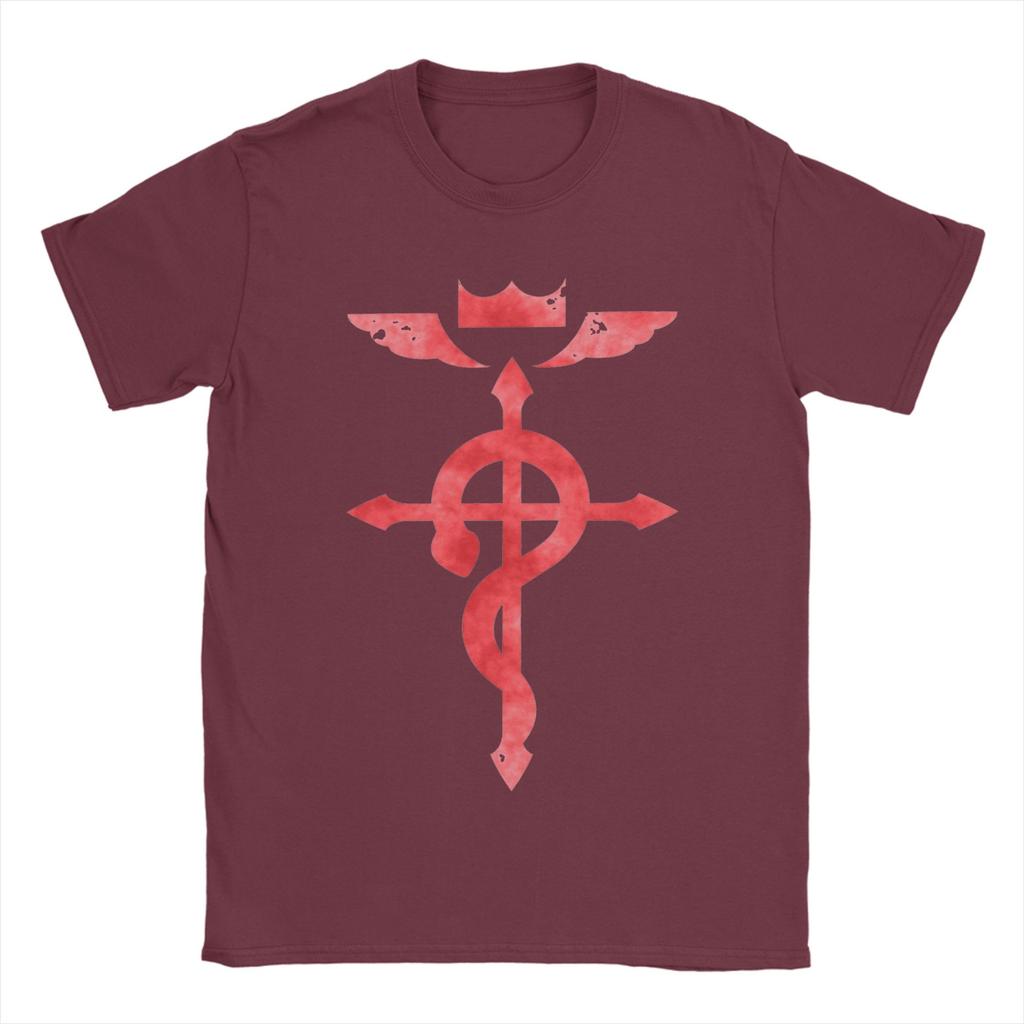 Funny Fullmetal Alchemist Alchemists Bros TShirts Unisex Crewneck Pure Cotton T Shirt Short Sleeve Tee Shirt Plus Size Tops