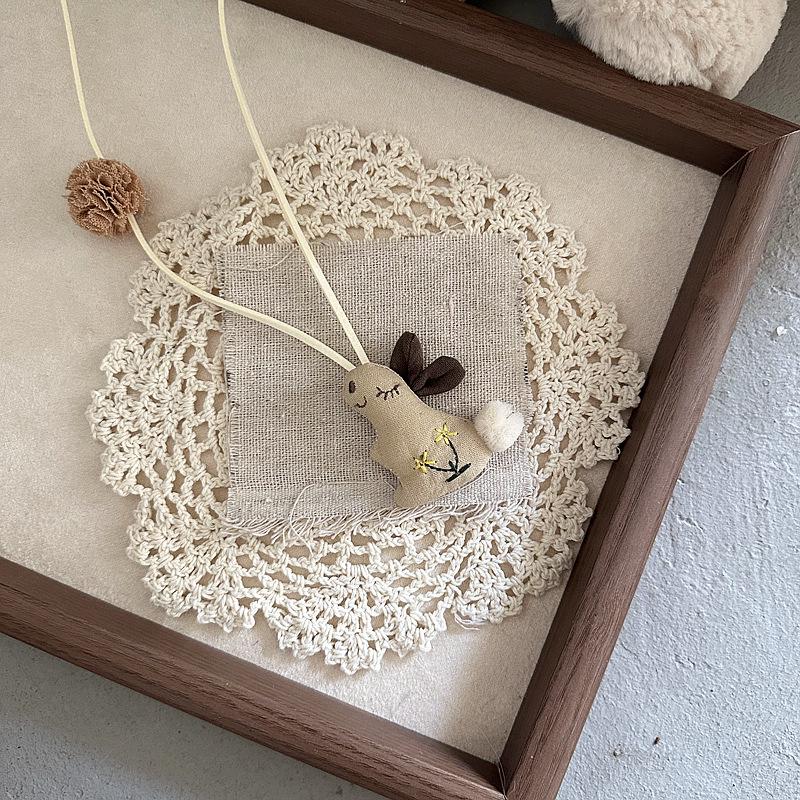 

Осень/Зима Кофе Мультяшный Кролик и Гриб Детское Милое Ожерелье Кулон