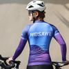 WOSAWE Women's Spring Summer Autumn Double Head Zipper Breathable Slim Night Running Bicycle Sports Cycling Long Sleeve Jerseys
