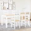 VidaXL Panama 5 Pcs Dining Set White Solid Pine Wood, Dining Table Set, Kitchen Table and Chairs, 3345211