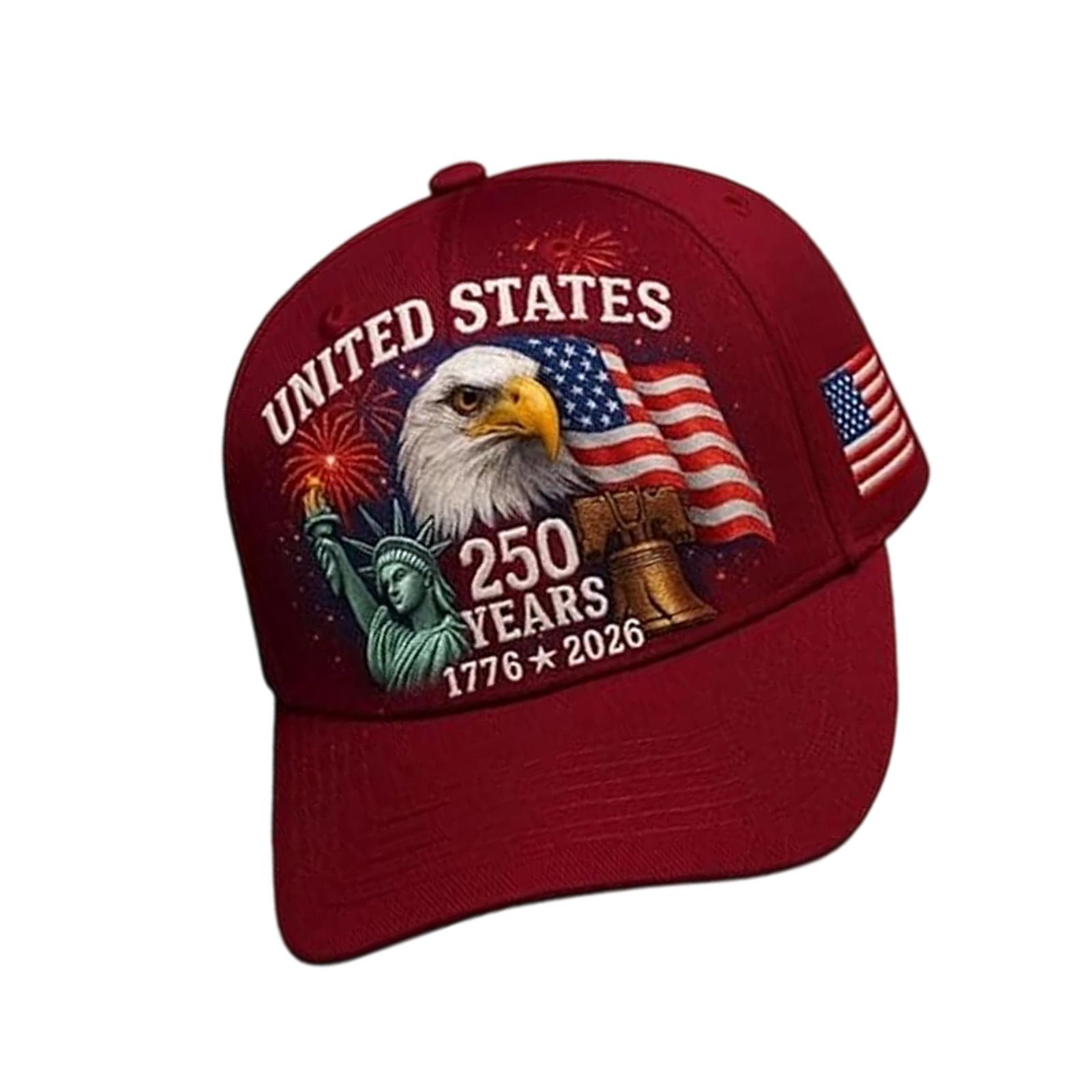 

Бейсболка с 3D-печатью к 250-летию Независимости США, регулируемая, дышащий хлопок, унисекс дизайн для мужчин, женщин, детей A