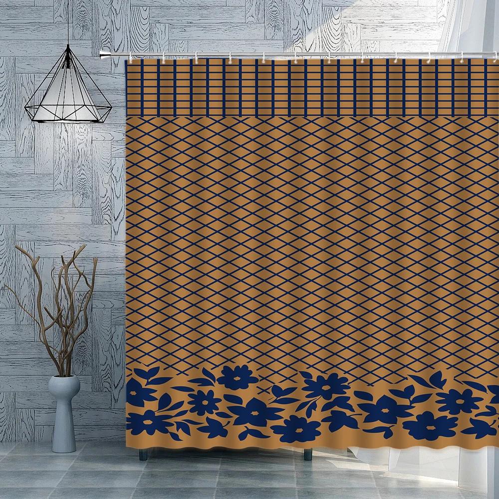 Wood Grain Shower Bedroom Curtains Bamboo Old Door Home Bathroom Toilets Polyester Decor Waterproof Screens With Hooks Washable