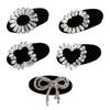 Zircon Heart Rhinestone Velvet Duckbill Clip Girls Hair Clip Korean Style Hairpin Sweet Barrettes