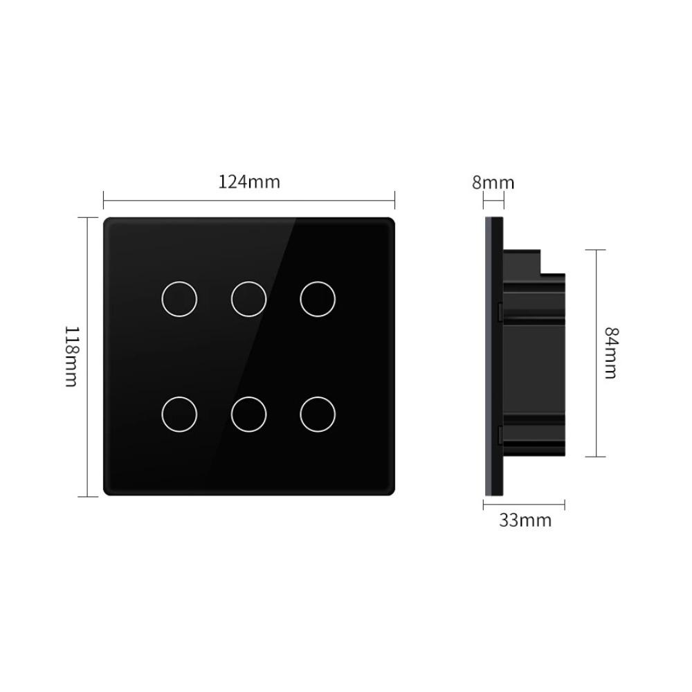 Tuya WiFi Smart Switch Brasilien 4x4 AC110-220V Touch Panel 4/6 Gang Licht Schalter APP Steuerung arbeit mit Alexa Google Hause