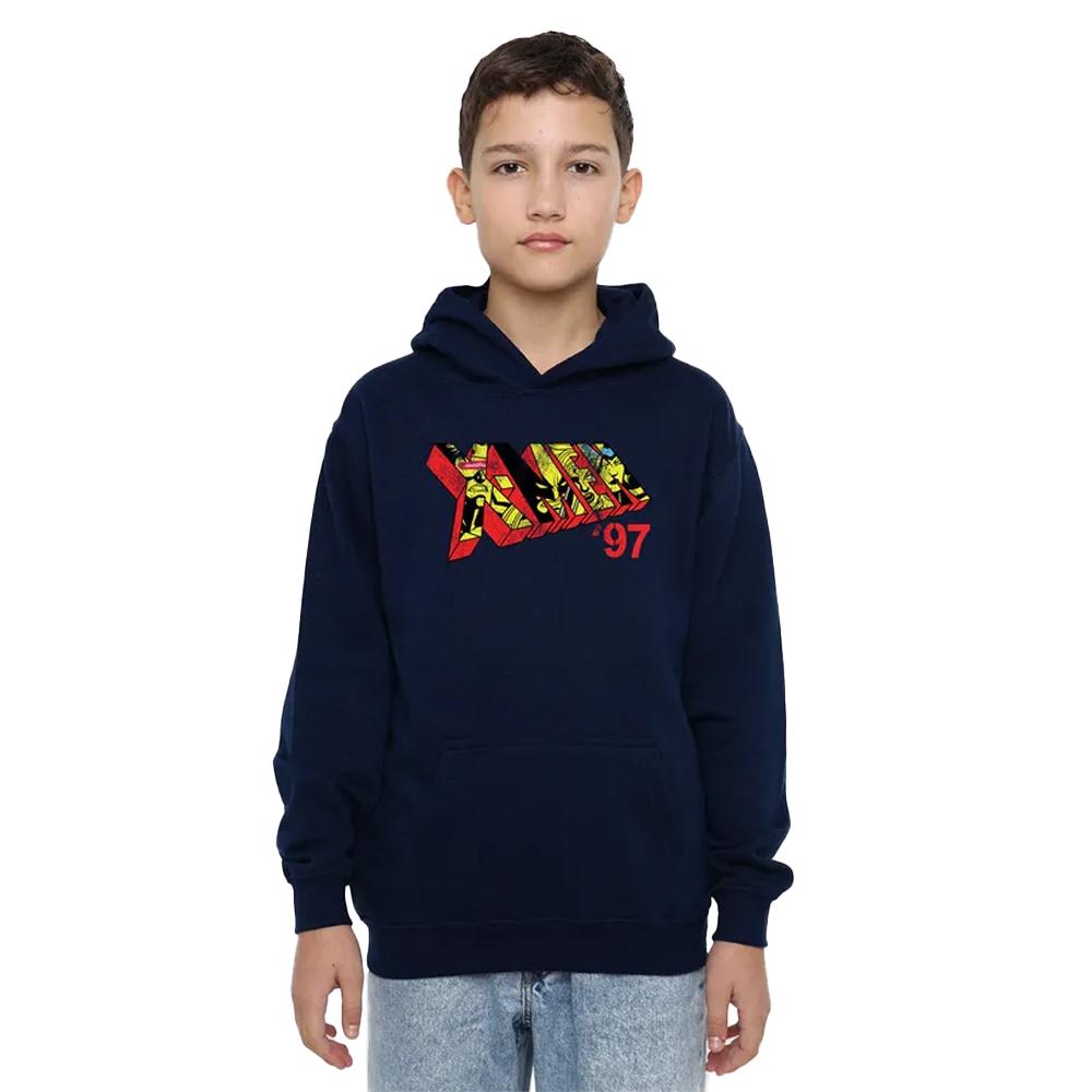 X-Men Childrens/Kids 97 Comic Logo Pull Over Hoodie