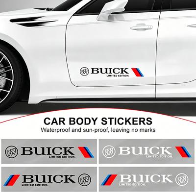 2 Stück Auto 3D Aufkleber Auto Seitenkarosserie Sport Aufkleber Decals Auto Zubehör für Buick Envision GS GL6 GL8 Avenir Riviera Lesabre Velite Verano