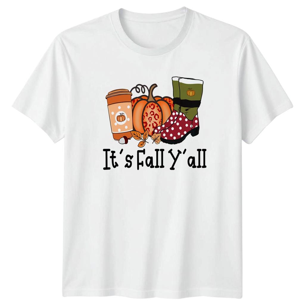 Its Fall Yall Unisexs TShirt Pumpkin Spice Fall Thanksgiving Gift For Her