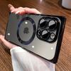 Luxury Magsafe Wireless Charging Square Phone Case For iPhone 11 12 13 14 15 Pro Max Plus Transparent Magnetic Bumper Cover