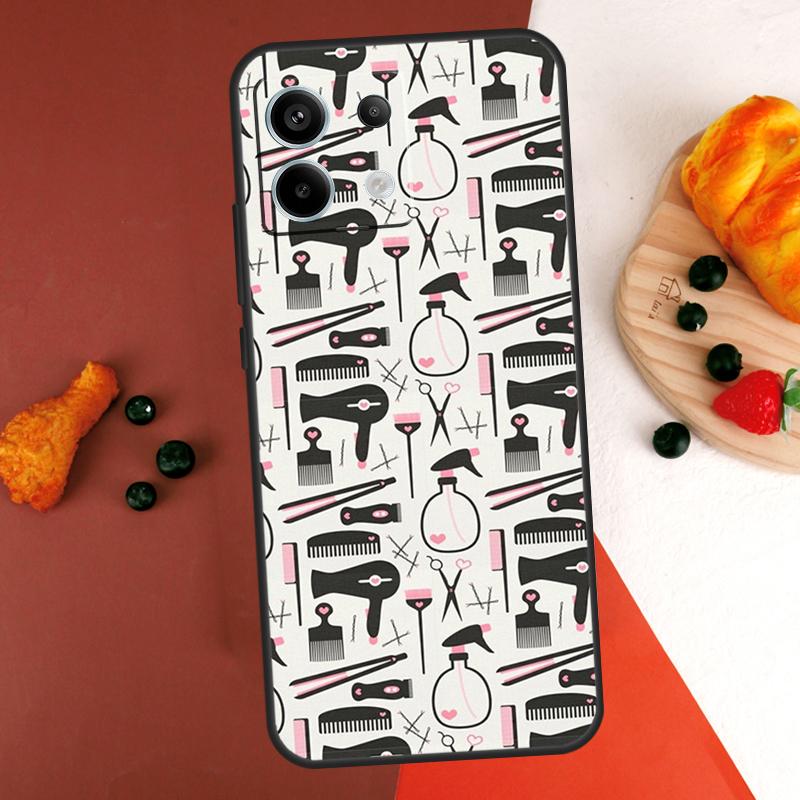 Barber Shop Hair Stylist Salon Case For Xiaomi Redmi Note 14 13 Pro 9 10 11 12 Pro 10S 11S 12S Redmi 14C 13C 10C 12C Coque