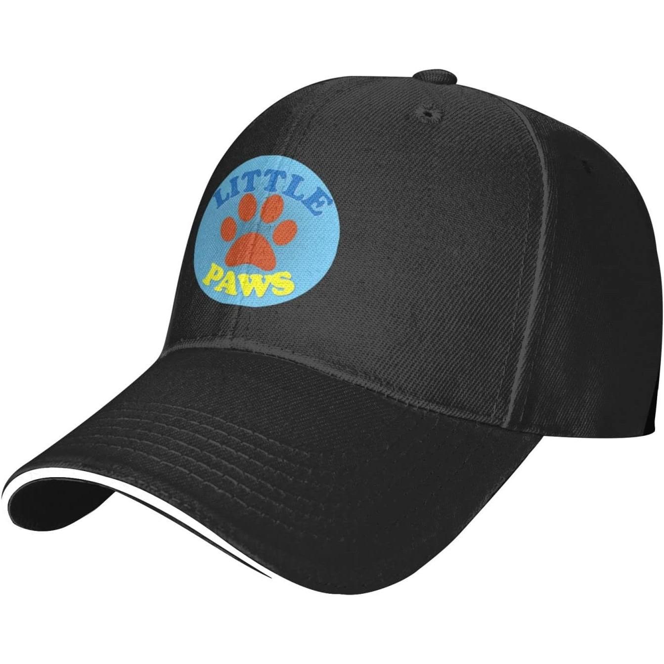 

Little Paws Dog Paw Print Baseball Cap Polyester Adjustable Outdoor Sports Casual Trucker Hat Adjustable чёрный
