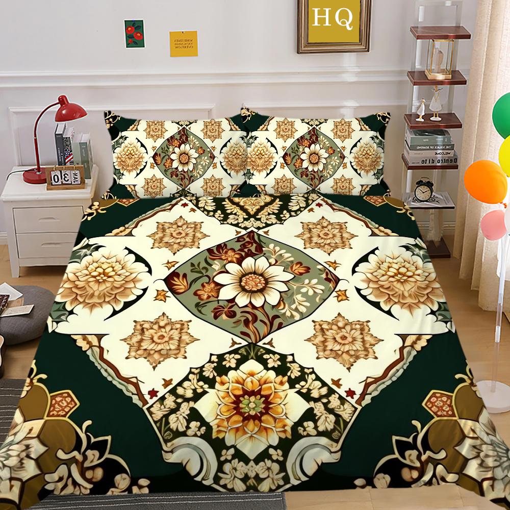 Bedding Cover Set High Quality Paisley Printing Children Bedspread Double Size Polyester Home Textiles