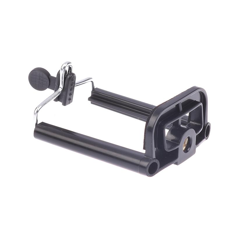 1ks Univerzální Roztažitelný Černý Držák Telefonu Stojan s 1/4 Palcovým Šroubovým Otvorem Selfie Tyč Kamera Klip na Telefon Příslušenství