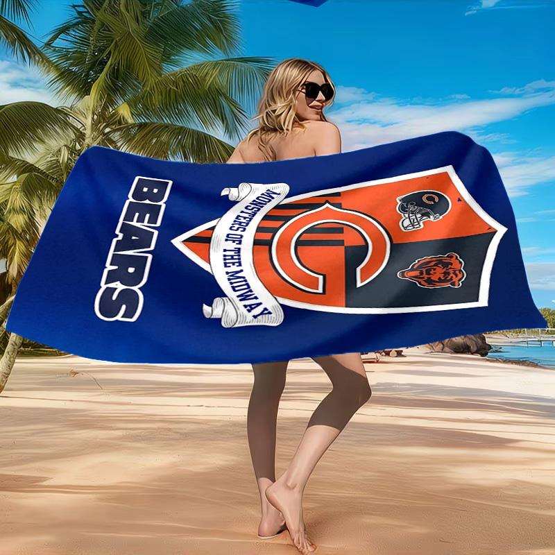 Chicago Bears  Beach Towel, Quick-drying, Easy to Care for, Suitable for Both Fitness and Beach Vacations,Sports Essential