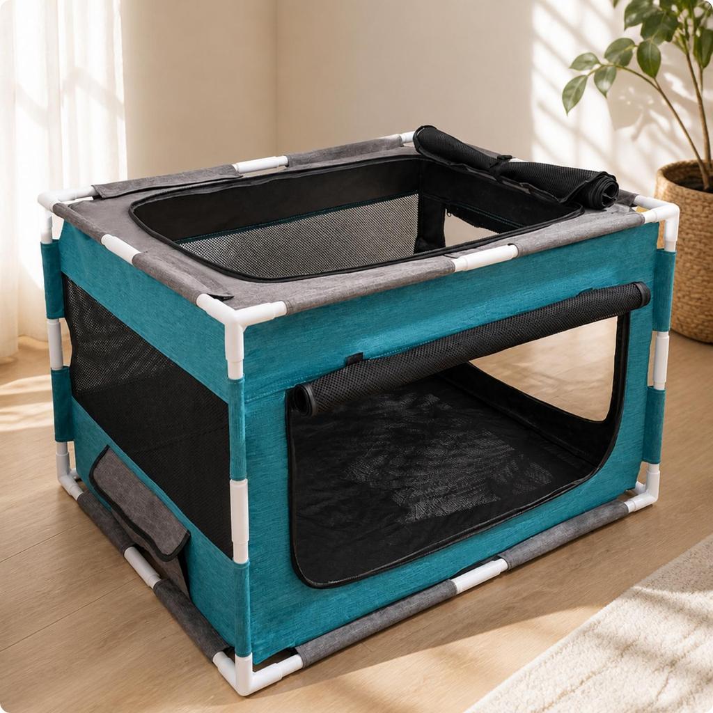 Foldable Pet Birthing Enclosure Portable for Home, Newborn Dogs