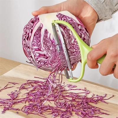 Râpe à choux en acier inoxydable, éplucheur de légumes, coupe-légumes à large ouverture, râpe à salade de fruits, couteau, gadgets de cuisine