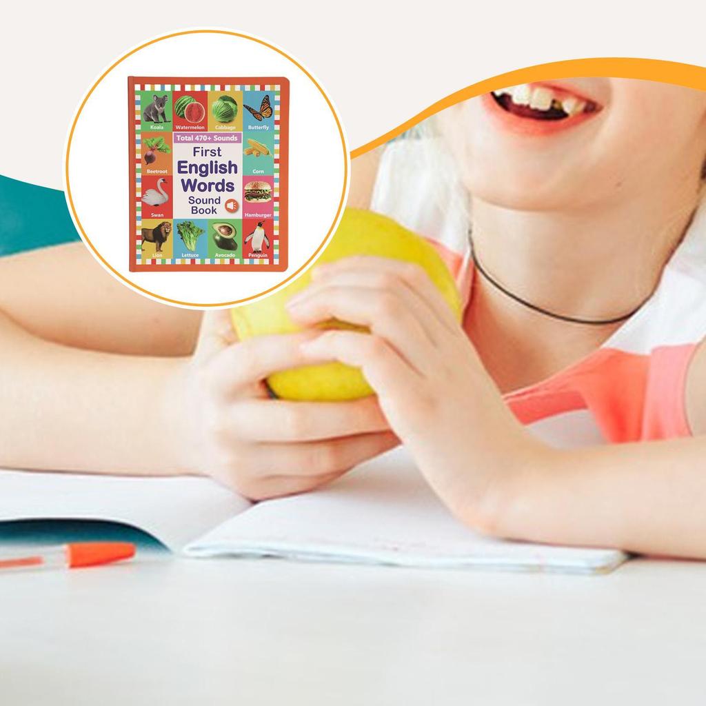 First English Words Sound Book Learning Early Educational Toy Point Reading