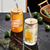 16oz "Emotional Support" Sublimeringsglasburk med bambulock och sugrör Kaffekopp Juice Glasflaska Sommar Vinter Dryckesglas