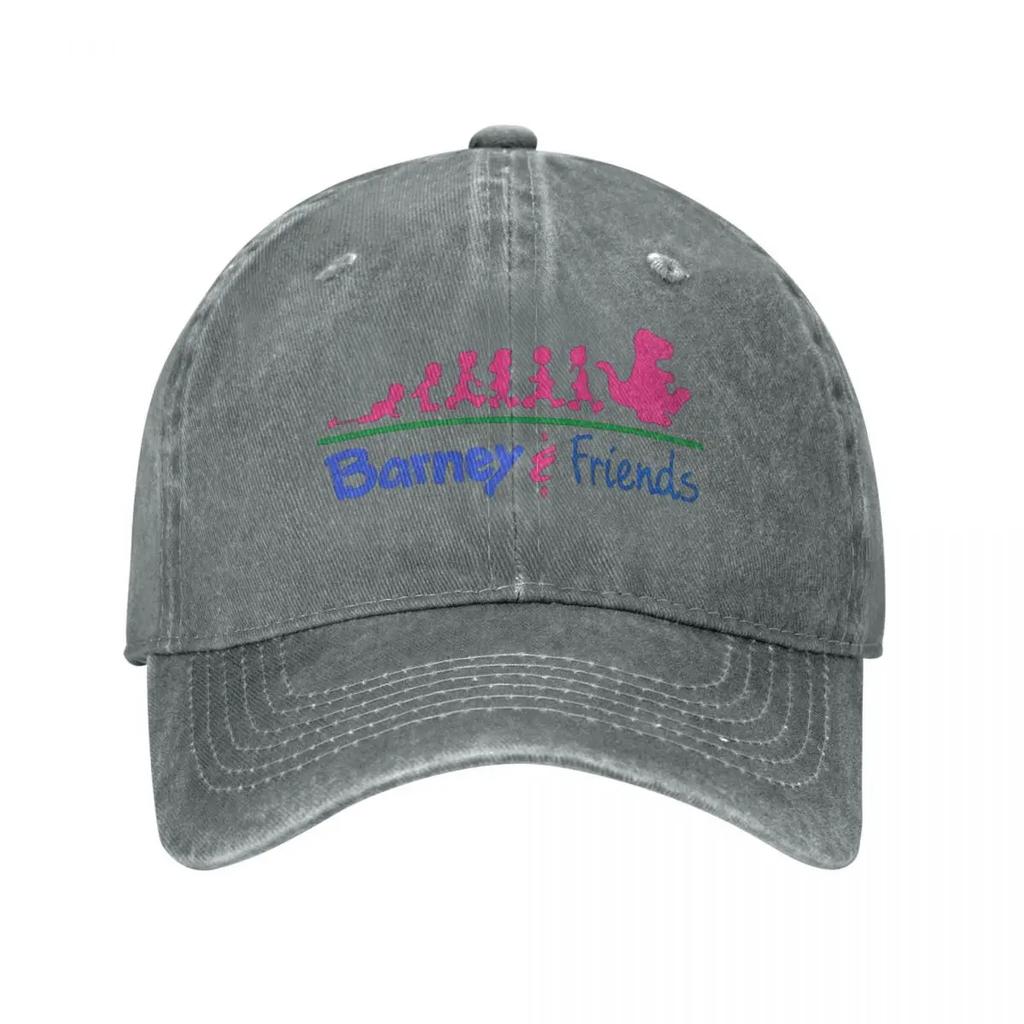 Vintage Washed Cotton Barney Friends Dinosaur Cartoon Baseball Cap Homme Adjustable Cowboy Hat Dinosaurs Casquette