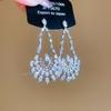 Elegant Zircon Geometric Flower Jewelry Set: Luxury Necklace & Stud Earrings