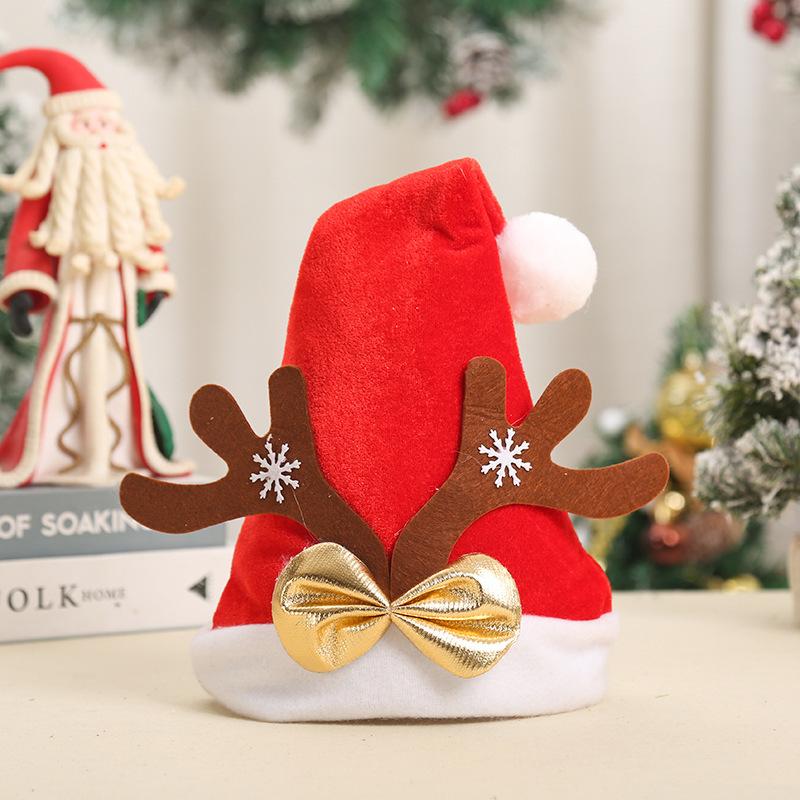 Christmas Gift Christmas Decal Cartoon Christmas Hat Santa Claus Snowman Fawn Glowing Hat Party Decoration
