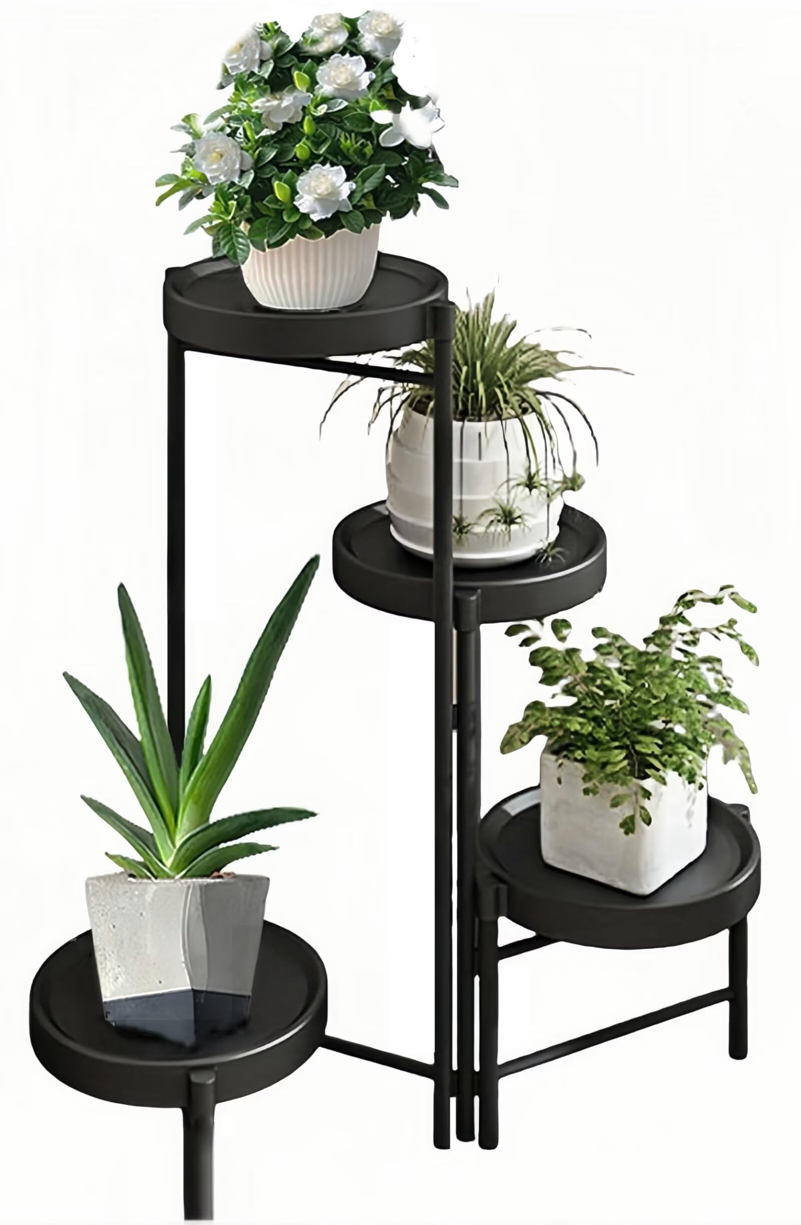 

TUIYIDUO Подставка для цветов для комнатных и уличных цветов, Кашпо для цветов, Садовый горшок для посадки, Живой цветок, Легко чёрный