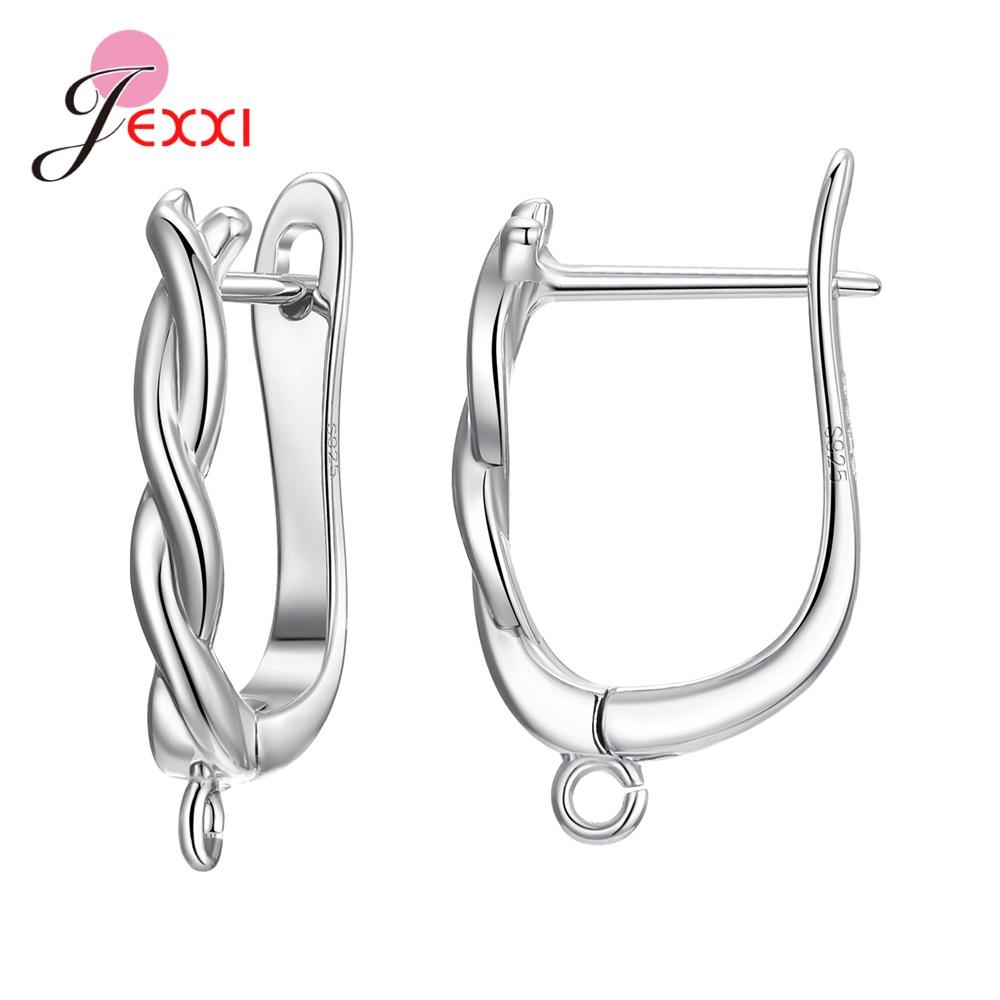 Fashion Simple Earring Findings Earrings Clasps Hooks Fittings DIY Jewelry Making 925 Sterling Silver Drop Earrings Accessories