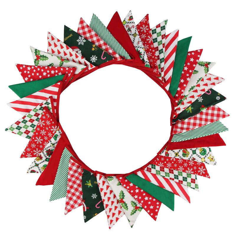 OEING Colorful Camping Bunting Flag