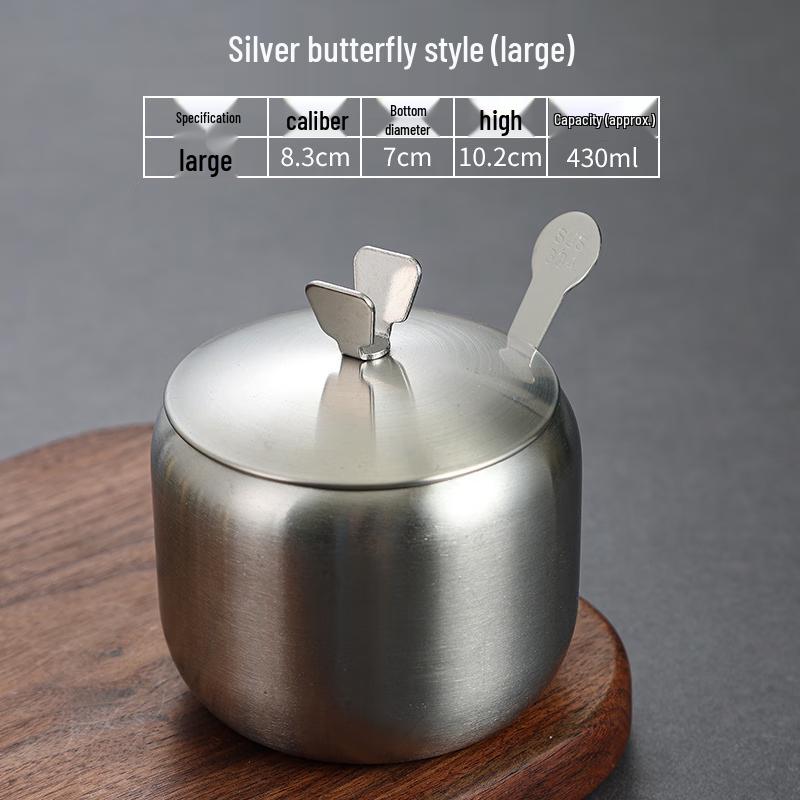 777 Commercial 304 Stainless Steel Seasoning Jars with Spoon