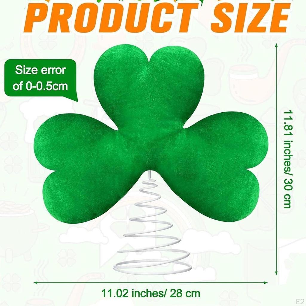 ST. Patrick Day Tree Topper Plush Ornament Lucky Multifunctional,Tree Decor Shamrock Decoration