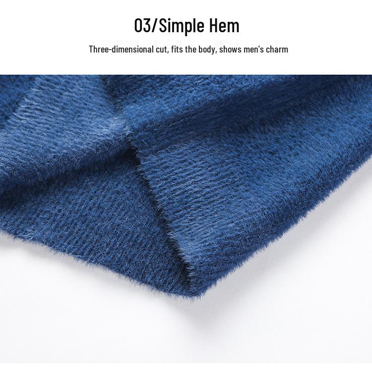 Herren Winter Nerz Kaschmir Rollkragenpullover - Dick, Weich, Modischer Strickpullover