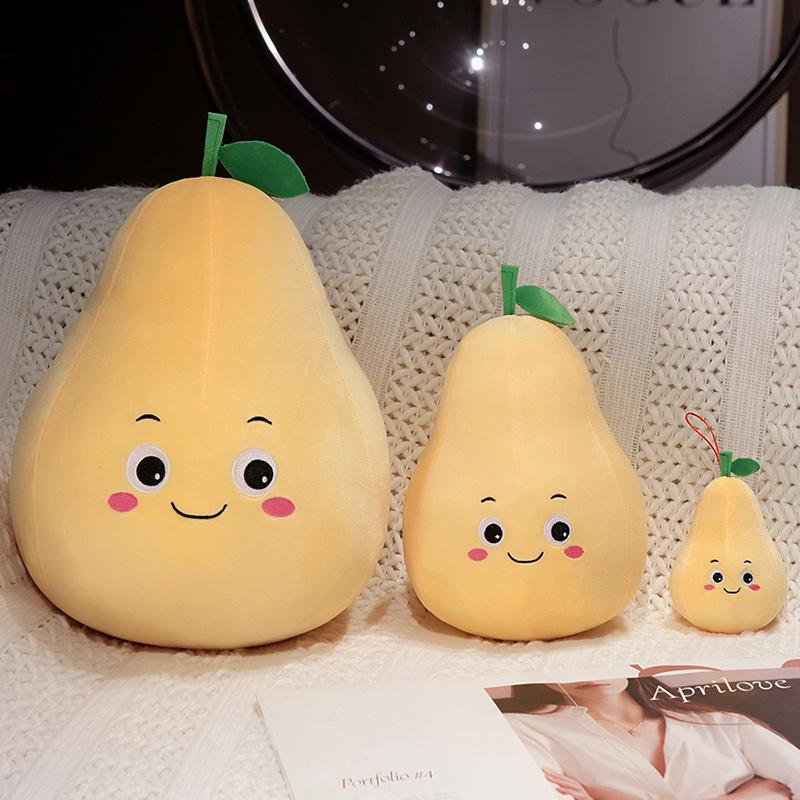 10-30Cm Cartoon Round Fruit Plush Doll Pendant Avocado Watermelon Orange Apple Pear Strawberry Plush Toy Home Decor Gift For Kid