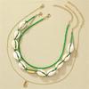 2Pcs/Set Summer Natural Sea Shell Choker Necklace For Woman Bohemia Beads Chain Shell Necklace Adjustable Jewelry Accessories
