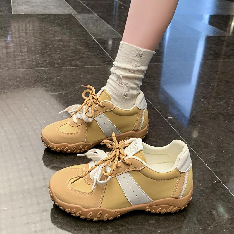 

Spring and summer new soft-soled versatile sports casual shoes women s comfortable driving shoes running ballet 35 жовтий