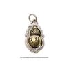 Rotatable Six-Character Mantra Copper Gourd Pendant with Matte Finish and DIY Beaded Rope.