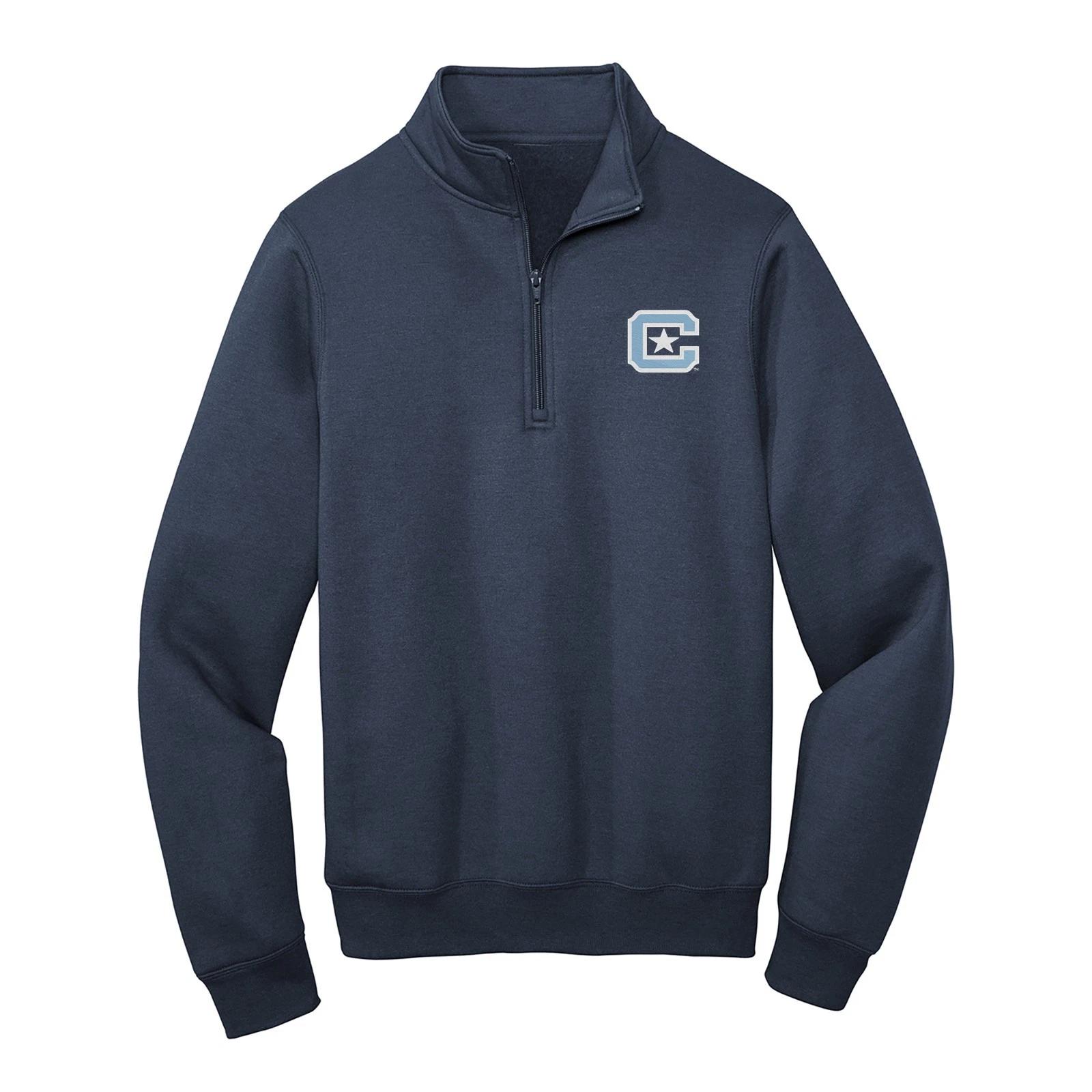The Citadel Logo LC EMB QZip - Navy XL