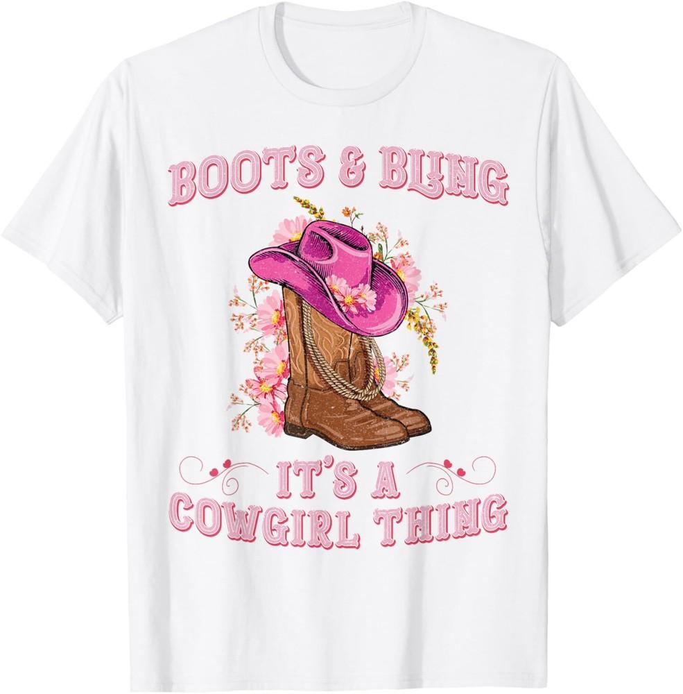 

Boots and Bling its a Cowgirl Thing Rodeo Love Country Girls T-Shirt Unisex T-Shirt S