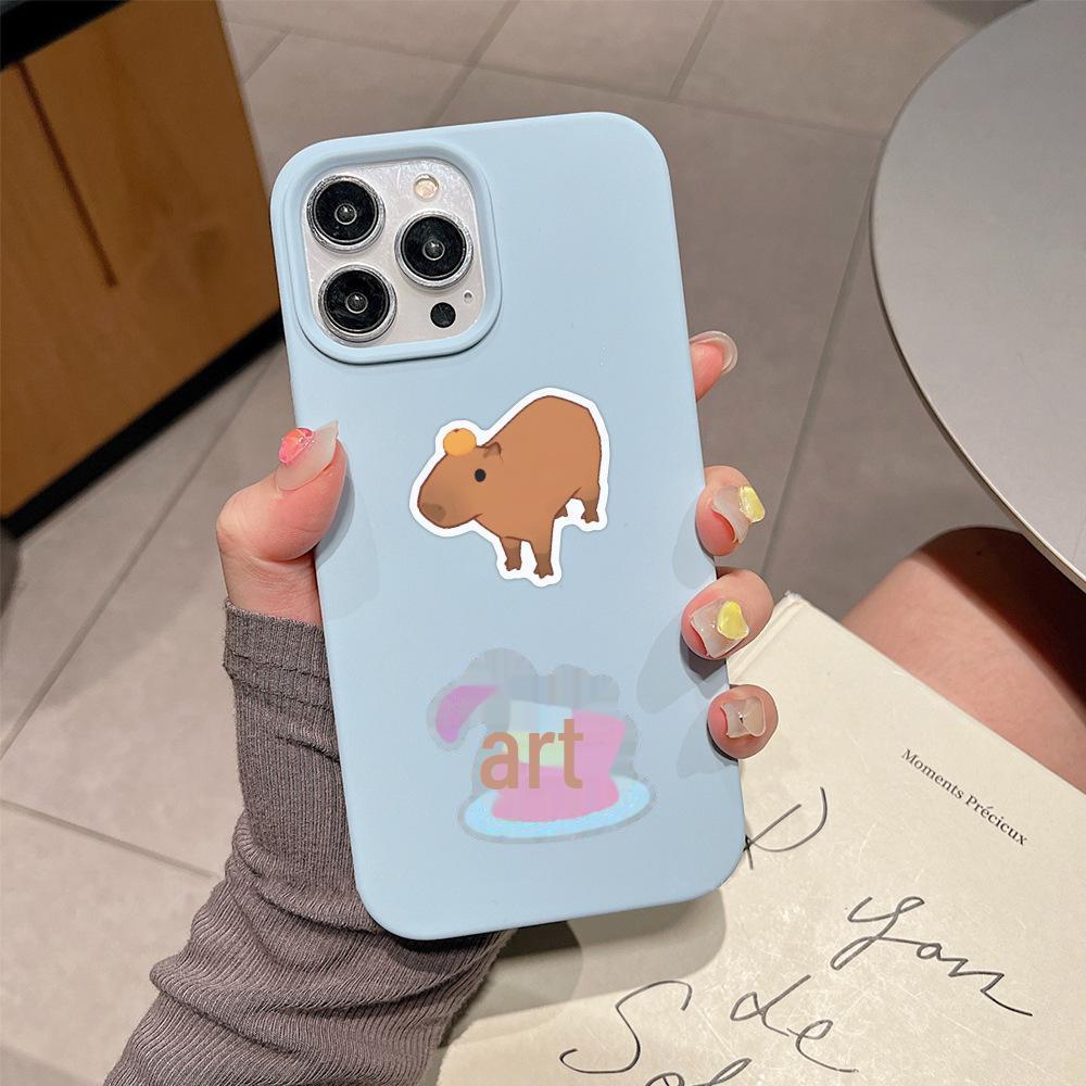 60 de autocolante cu graffiti capibara din desene animate: DIY impermeabil pentru skateboard-uri, bagaje, telefoane