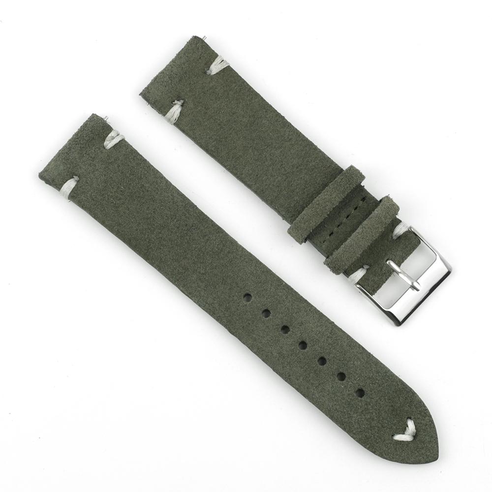 High Quality Vintage Suede Leather Watch Straps Blue Watch Bands Replacement Strap for Watch Accessories 18mm 20mm 22mm 24mm