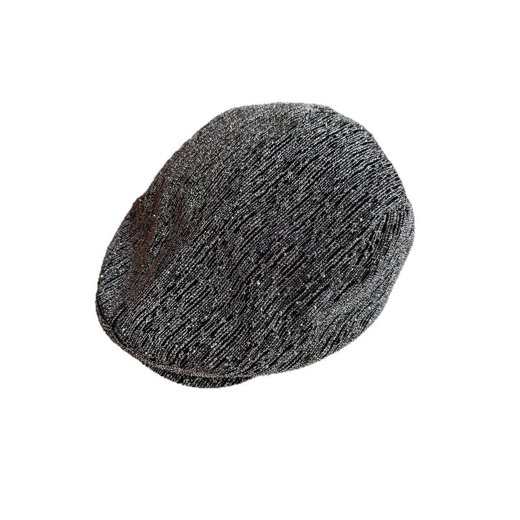 Solid Color Spots Artistic Vintage Women Cap Rhinestone Breathable Autumn Fabric