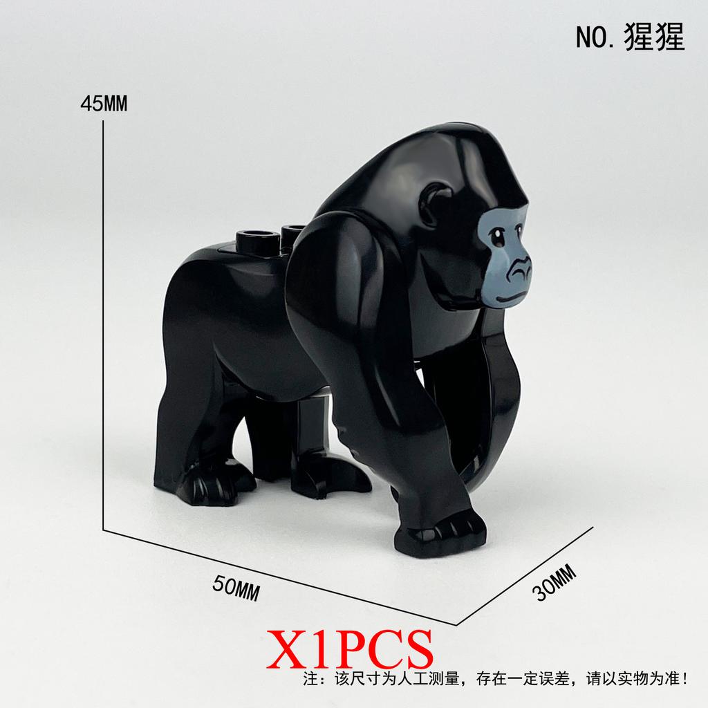 The Zoo Model African Elephants Camel Deer Crocodile Leopard Animal Building Blocks Educational Games Figure Brick Toys Kid B03