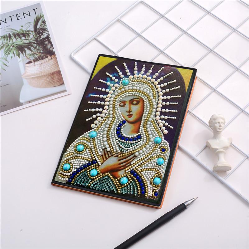 2025 Creative DIY Diamond Sticker A5 Notebook: Special-Shaped 50-Page Children's Diamond Painting Book