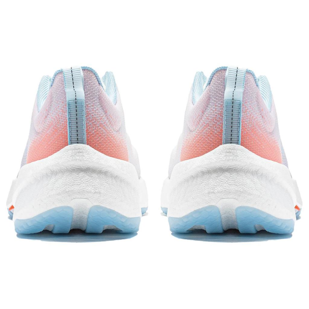 New LiNing Super Light 21 Cushioning Anti Slip Wear Resistant Breathability Low Top Running Shoes Women's White Orange ARBU002-1