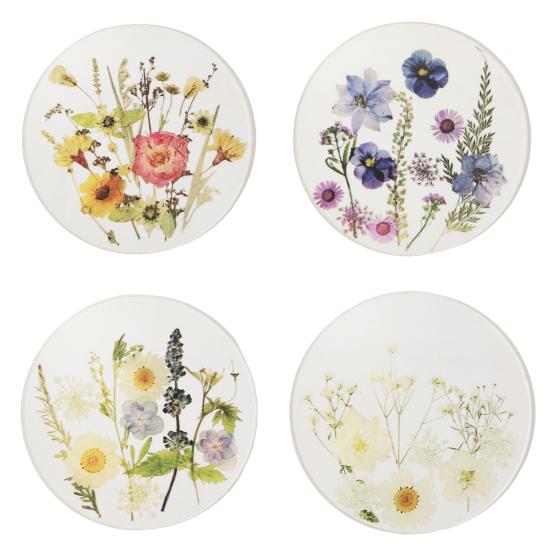 2D Urocze Kwiatowe Podkładki pod Kubki Vintage Kwiatowe Podkładki na Wesele Urodziny Dekoracja Stołu Wielokrotnego Użytku Okrągłe Akcesoria Kuchenne do Filiżanek