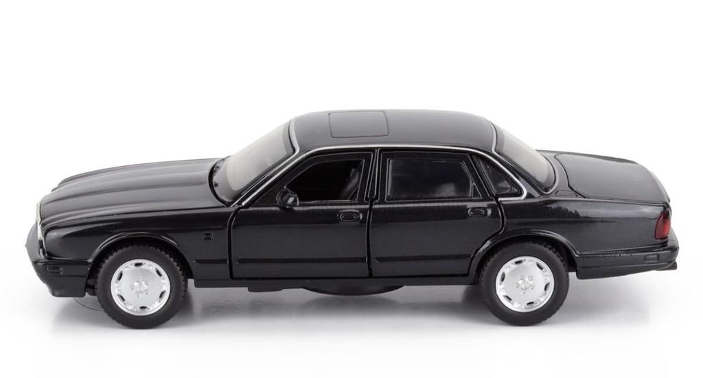 TAYUMO Scale Jaguar XJ6 1992 Diecast Car with Function 1/36 Pull-Back (Black)