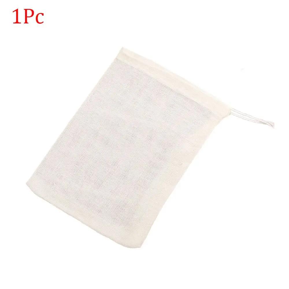 Cotton Filter Bag Reusable Cotton Food Filter Mesh Bag Strainer Mesh Nut Milk Bean Muslin Soup Filter Supplies Food Colander