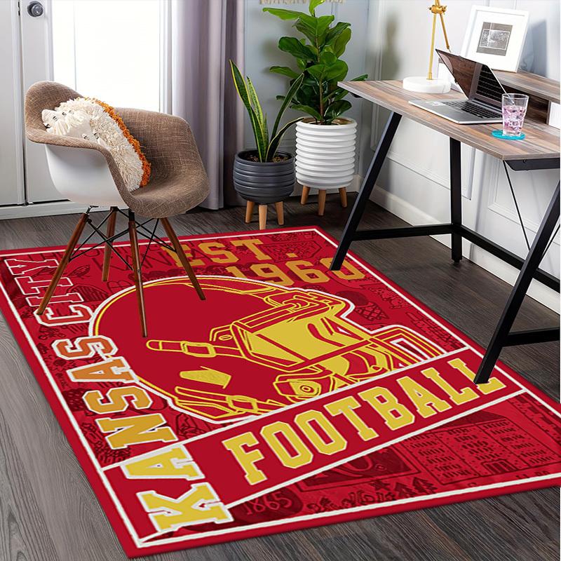 Büroteppich Kansas City Football Thema, Sofateppich, Stuhlmatte Schutz