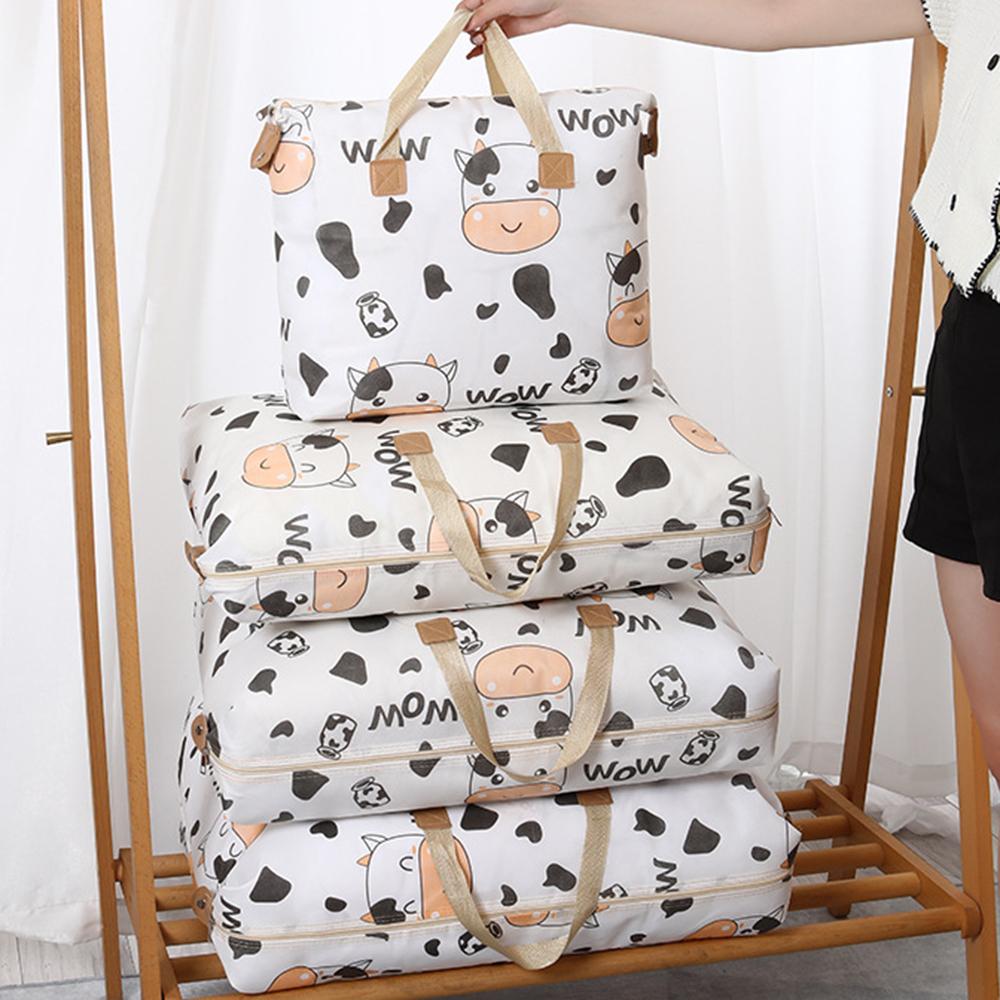 1PC/2PCS Non-Woven Fabric Storage Bag - Cotton Quilt - Student Large-Capacity Moving Packing Garment Organizing Bag